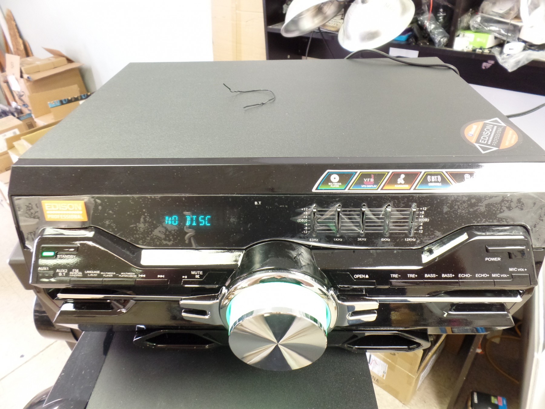 Read Britelite Edison Professional Party System 4000 BT Receiver with