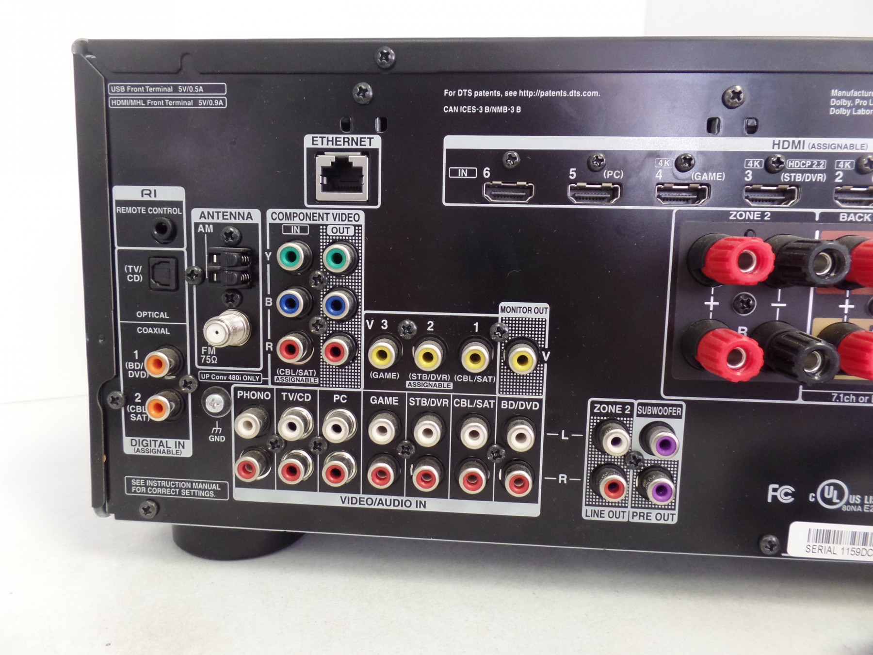 Home Theater 7.2 AV Receiver Onkyo TXNR636 for parts 11