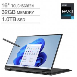 LG Gram 16T90R 16" 2560x1600 Touch i7-1360P 32GB 1TB W11H 2in1 Laptop + Pen OB