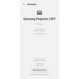 Samsung The Premiere 4K UHD Ultra Short Throw Projector SP-LSP7TFA UST - 0 Hours