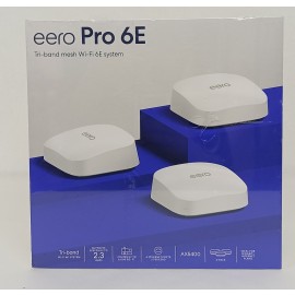 eero - Pro 6E AXE5400 Tri-Band Mesh Wi-Fi 6E System (3-pack) - White-BN