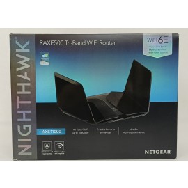 NETGEAR Nighthawk AXE11000 Tri-Band WiFi 6E Router - Black RAXE500-100NAS-OB