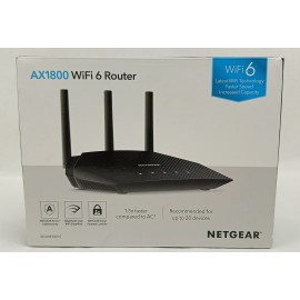 Netgear AX1800 4-Stream Dual-Band WiFi 6 Router RAX10-100NAS-OB