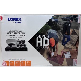 Lorex Security System 8Ch 3TB NVR+5 HD Cameras+1080p Pan-Tilt-Zoom Camera