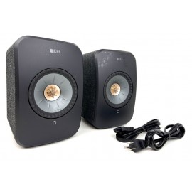 KEF LSXII Wireless Bookshelf 2 Speakers (Pair) Carbon Black U1