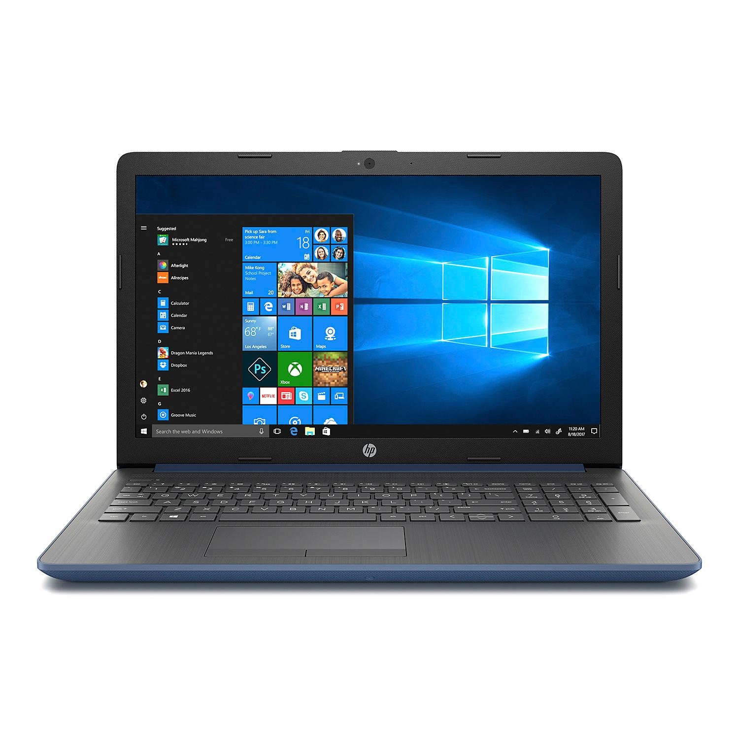 HP 15-da0089cl 15.6" HD i3-8130U 2.2GHz 4GB +16GB Optane,2TB HDD W10 Laptop Blue