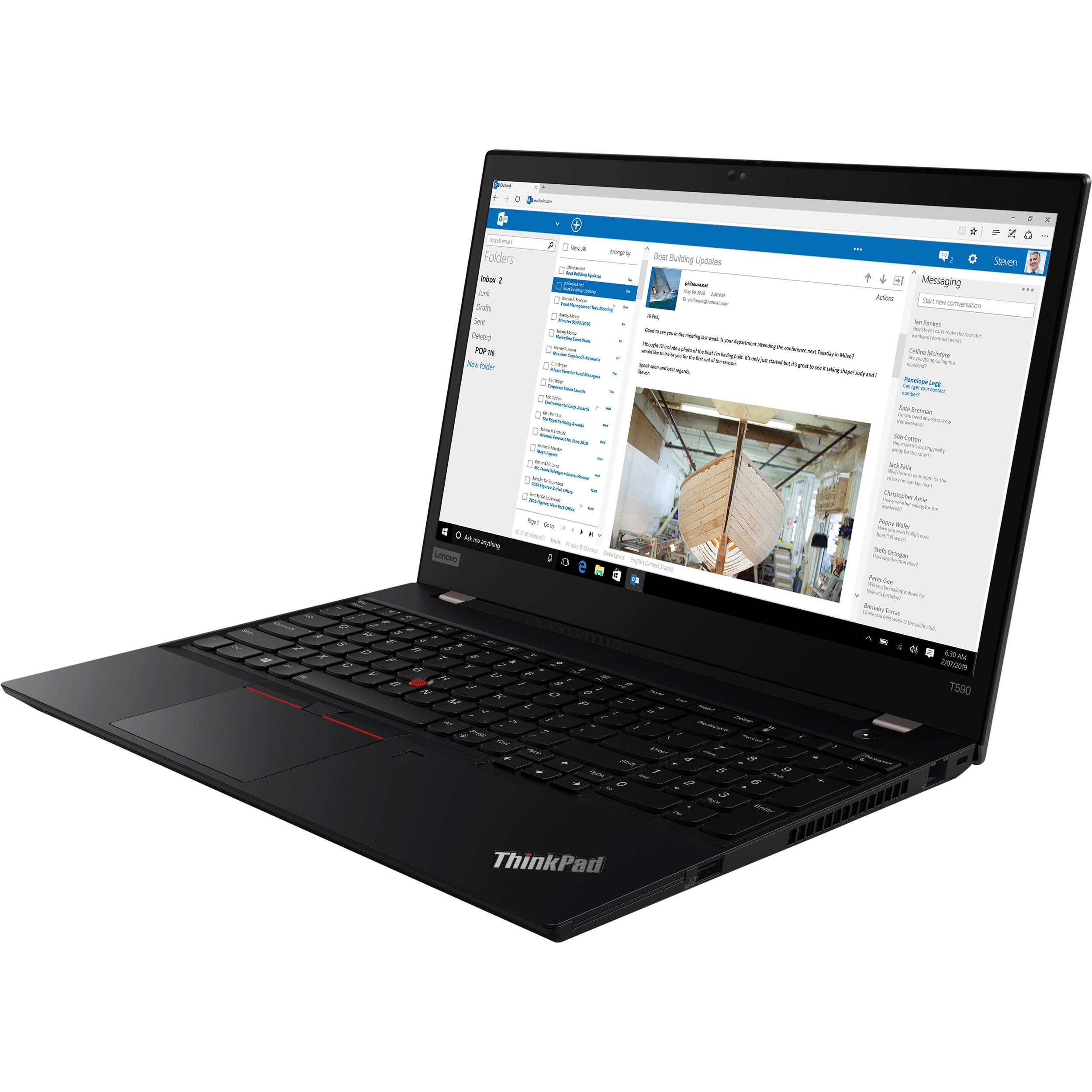 Lenovo ThinkPad T590 15.6" FHD i5-8265U 1.6GHz 8GB 256GB W10P Laptop 20N4001NUS