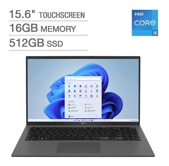 LG Gram 15Z90R 15.6"  FHD Touch 300 nits i5-1340P 16GB 512GB SSD W11H Laptop OB