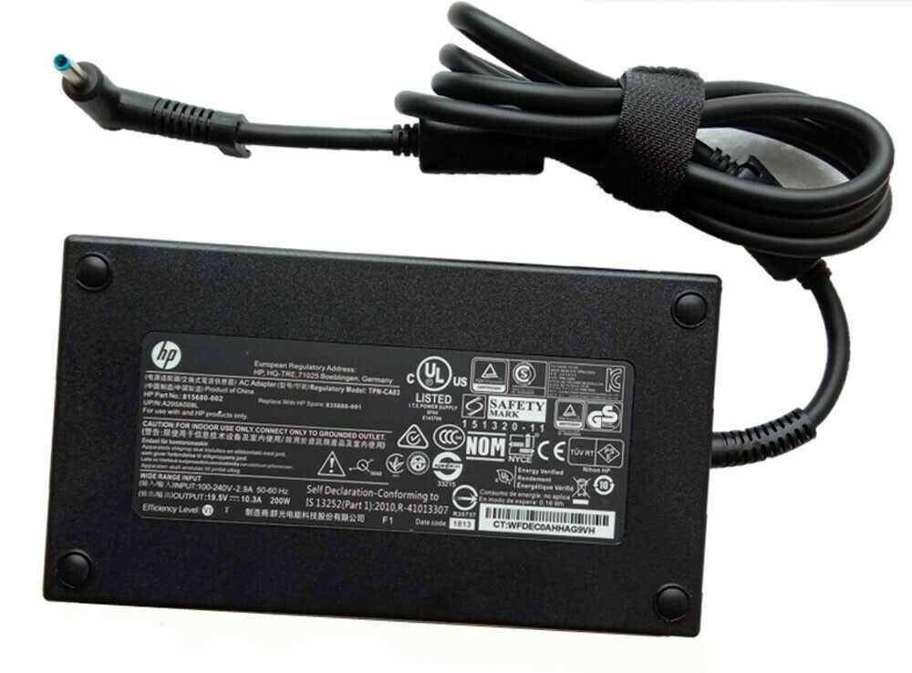 HP  200w AC Adapter Charger Power Supply 4.5x3.0 Blue Tip 19.5V 10.3A 815680-002