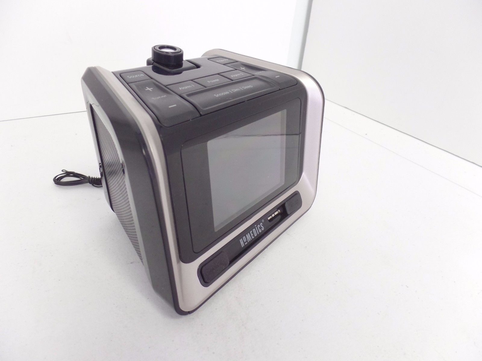 Homedics Projection Clock Weather Dual Alarm Clock w/ outdoor