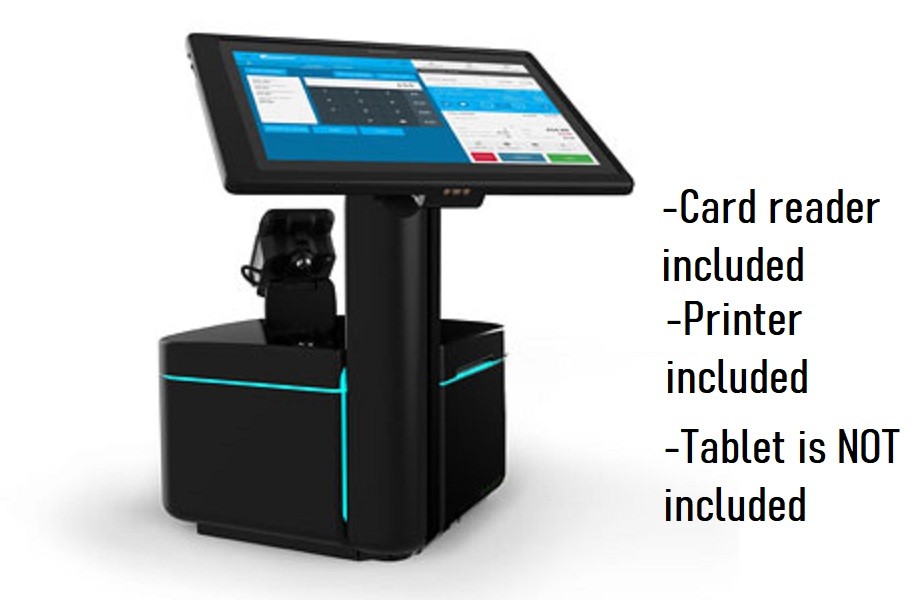 MePOS Kiosk POS with printer and card reader (tablet not included)