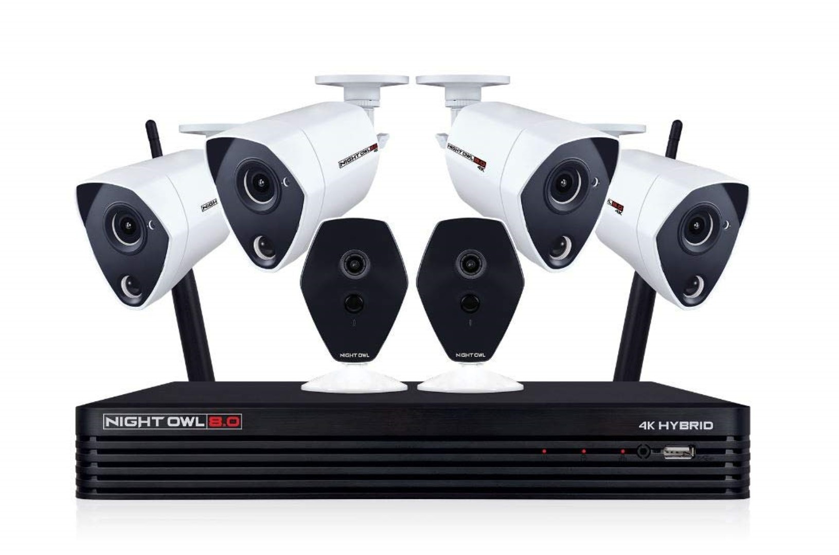 Night Owl 4K Ultra HD Hybrid DVR Wired Security System 1TB HDD 4+2 cameras U
