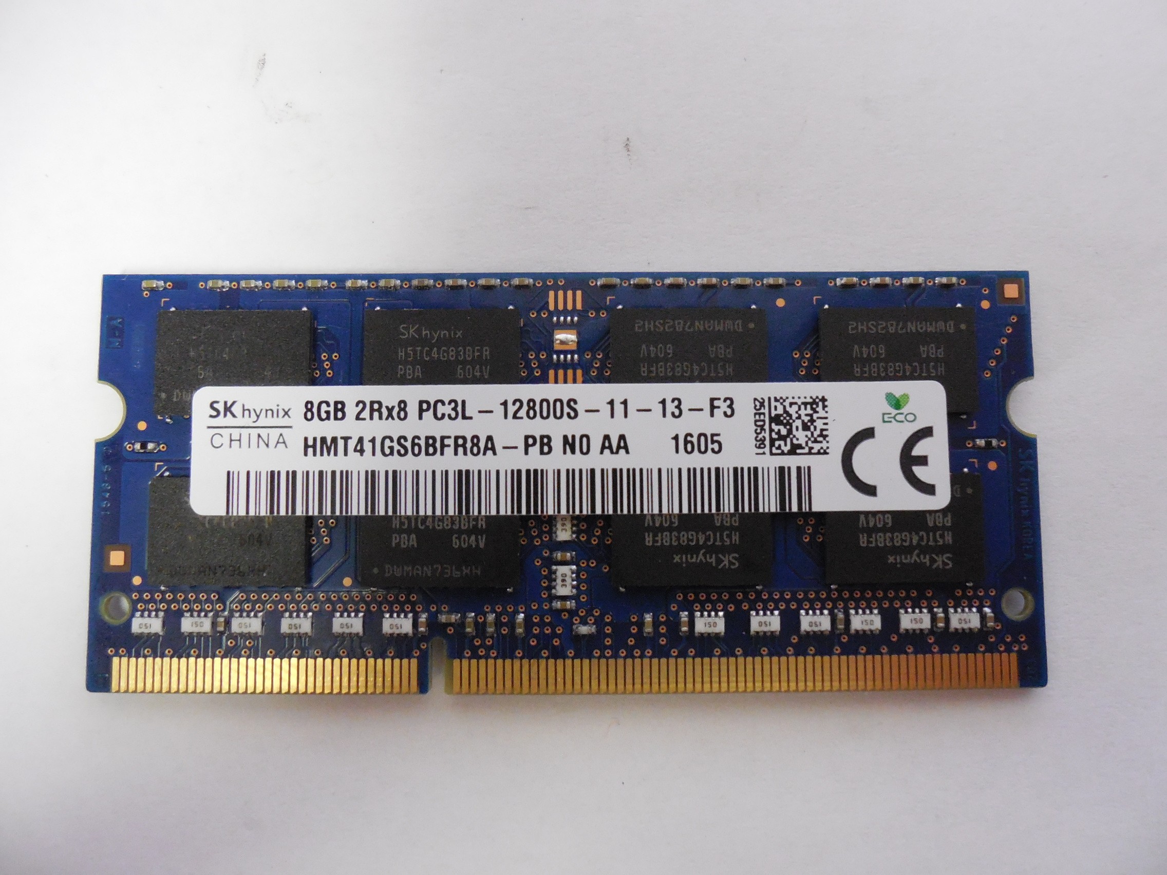 Hynix 8GB PC3L-12800S 1600Mhz SODIMM RAM  Laptop Memory 1.35V DDR3 Low Voltage 