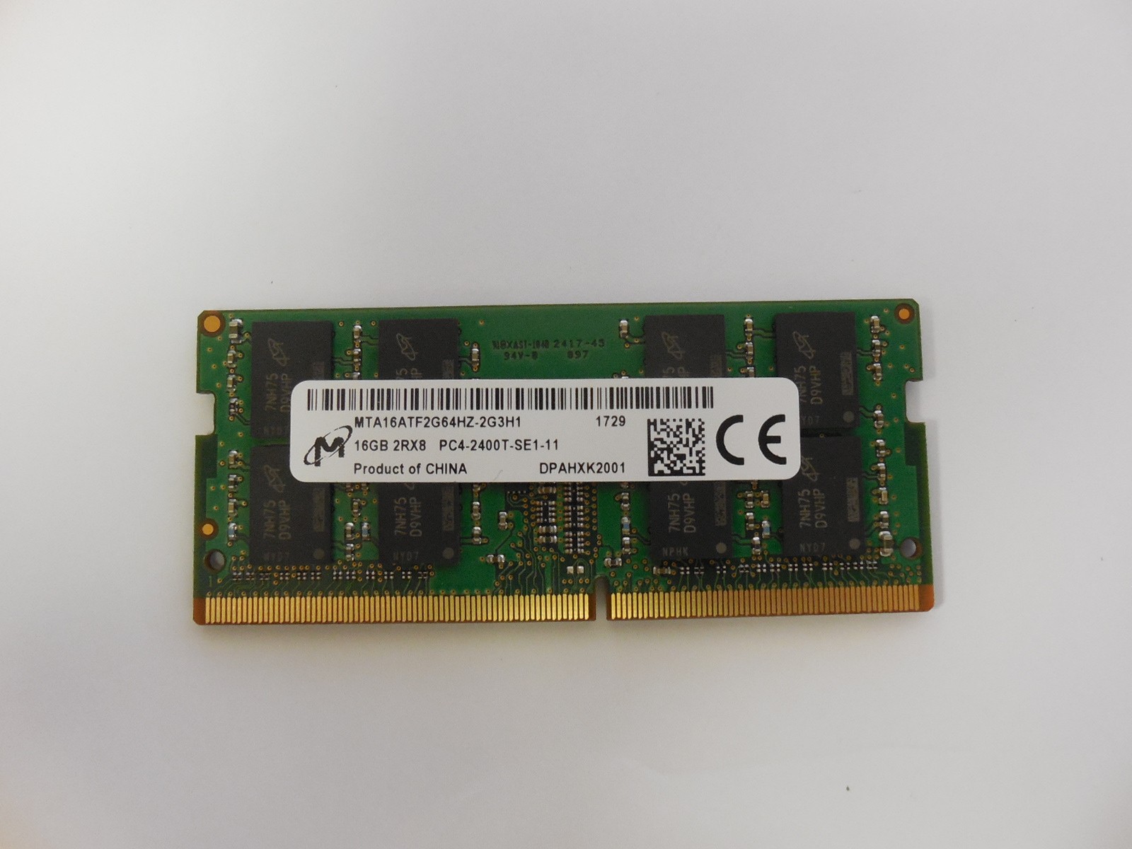 Micron 16GB DDR4 PC4-2400 SODIMM RAM Laptop Memory NON-ECC 1.2V 260pin