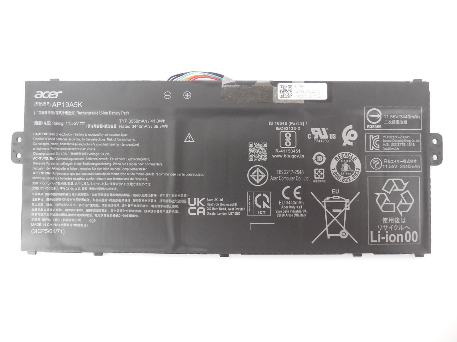 OEM Genuine Battery AP19A5K for Acer Chromebook Spin 511 SR752TN-C3DD