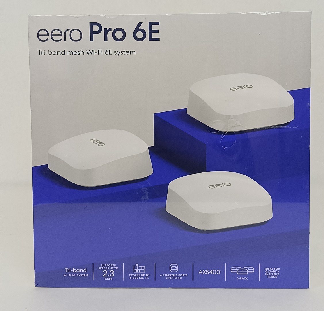 eero Pro 6E AXE5400 Tri-Band Mesh Wi-Fi 6E System (3-pack) - White - BN