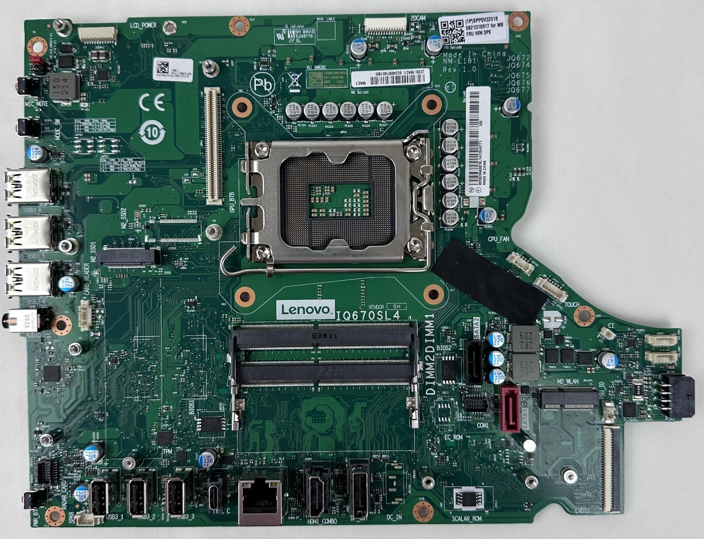 OEM Motherboard Q670 for Lenovo M90a Gen 3 11VGS0F100 5B21D16917 
