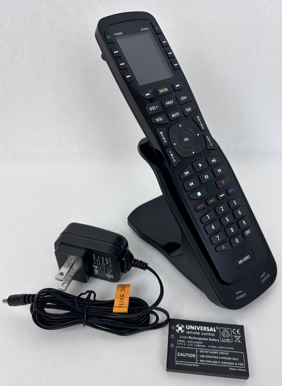 Universal Remote Control IR/RF Open Architecture Remote w/Charging Base MX-890