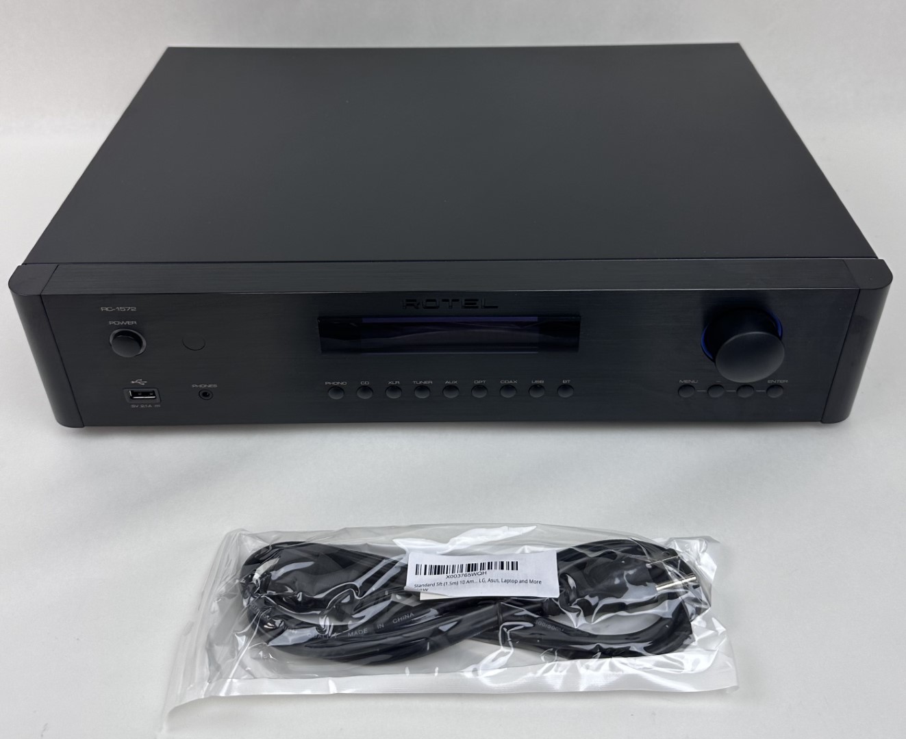 Rotel RC-1572 Stereo Preamplifier with Built-in DAC Bluetooth Black - U