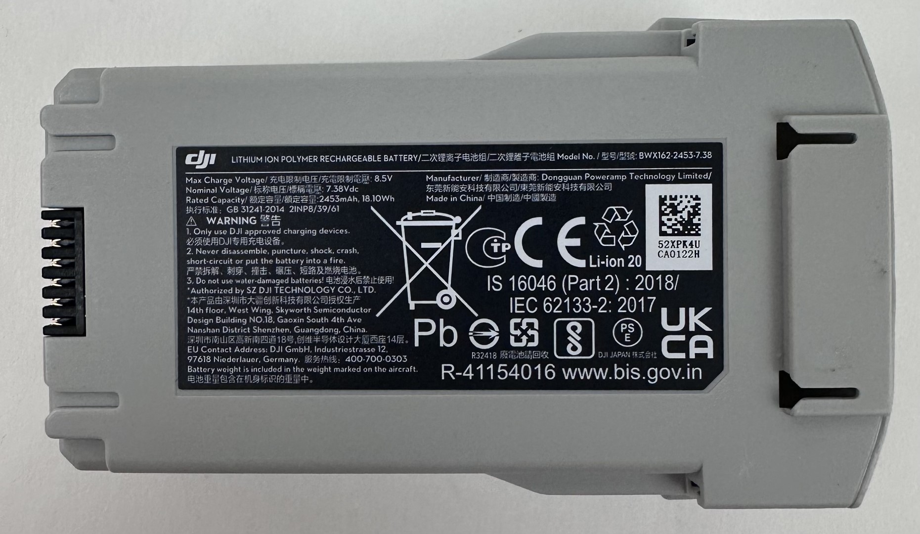 DJI BWX162-2453-7.38 Battery for DJI Mini 3 Pro Drone MT3MVD