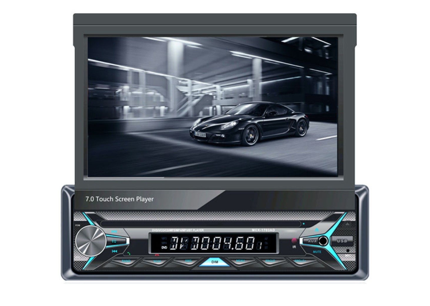 7" HD Single 1 Din MCX-1703AD Auto Car DVD Player Stereo GPS Navigation