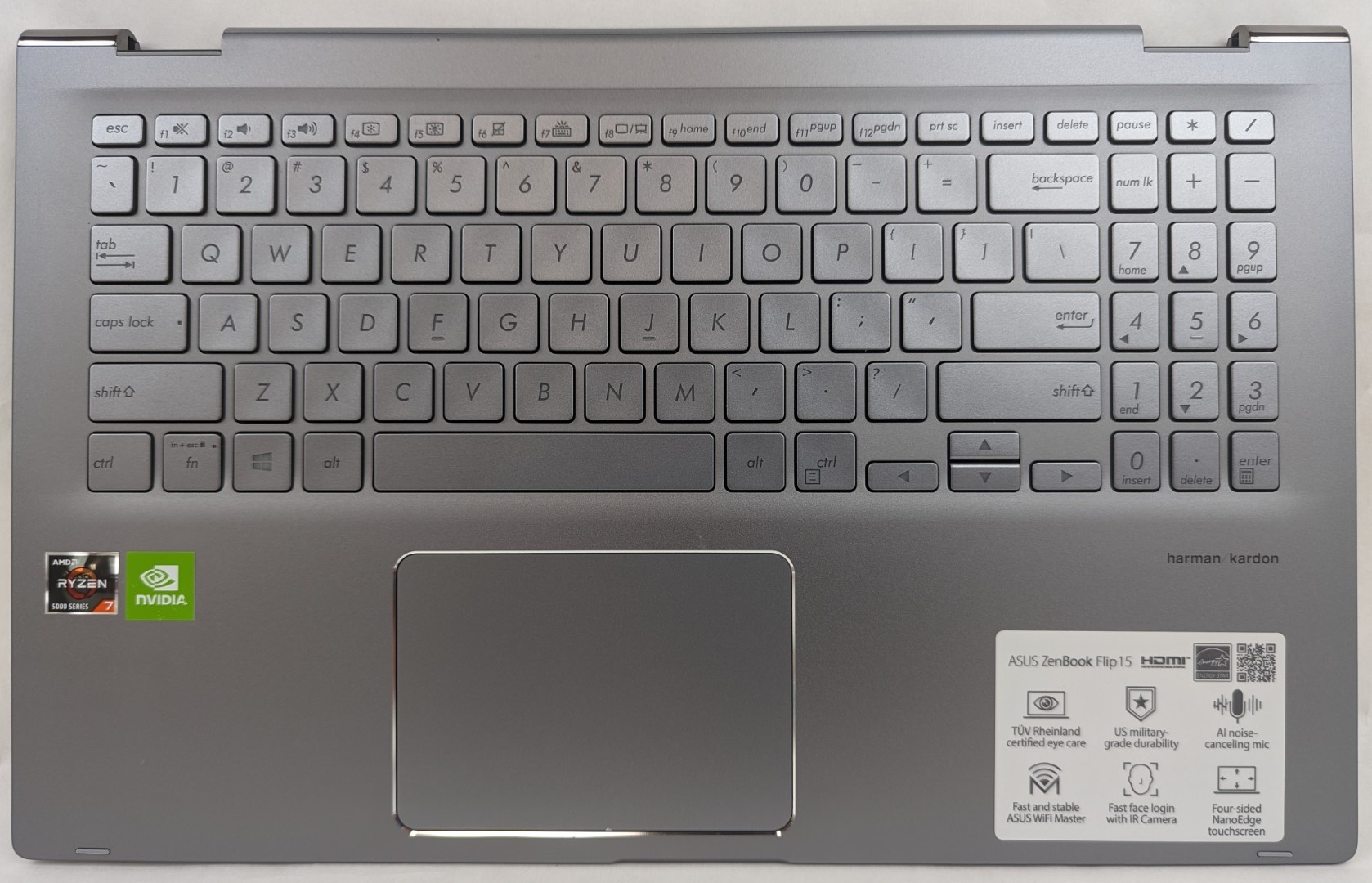 OEM Palmrest Keyboard Touchpad + Bottom Cover for Asus Q508UG-212.R7TBL