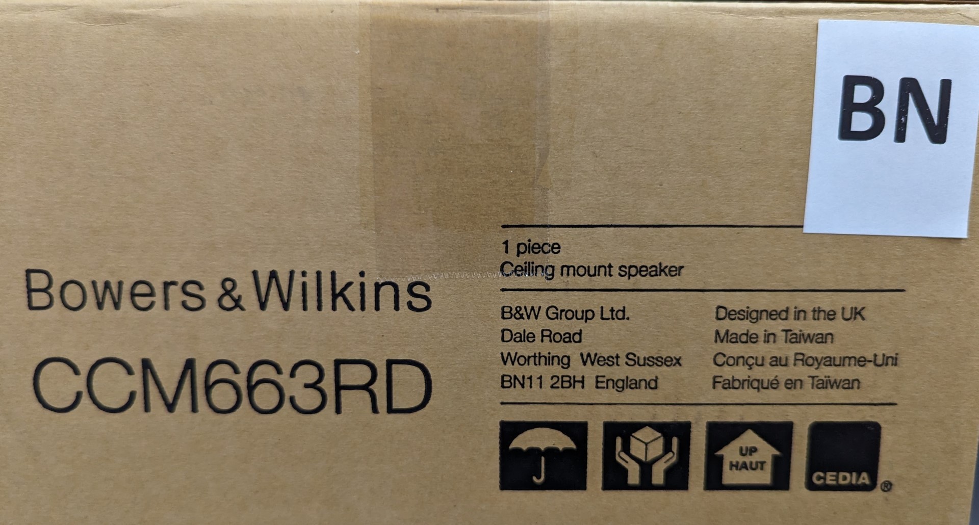 Bowers & Wilkins CI600 Series 663 Reduced Depth 6" In-Ceiling Speaker CCM663RD