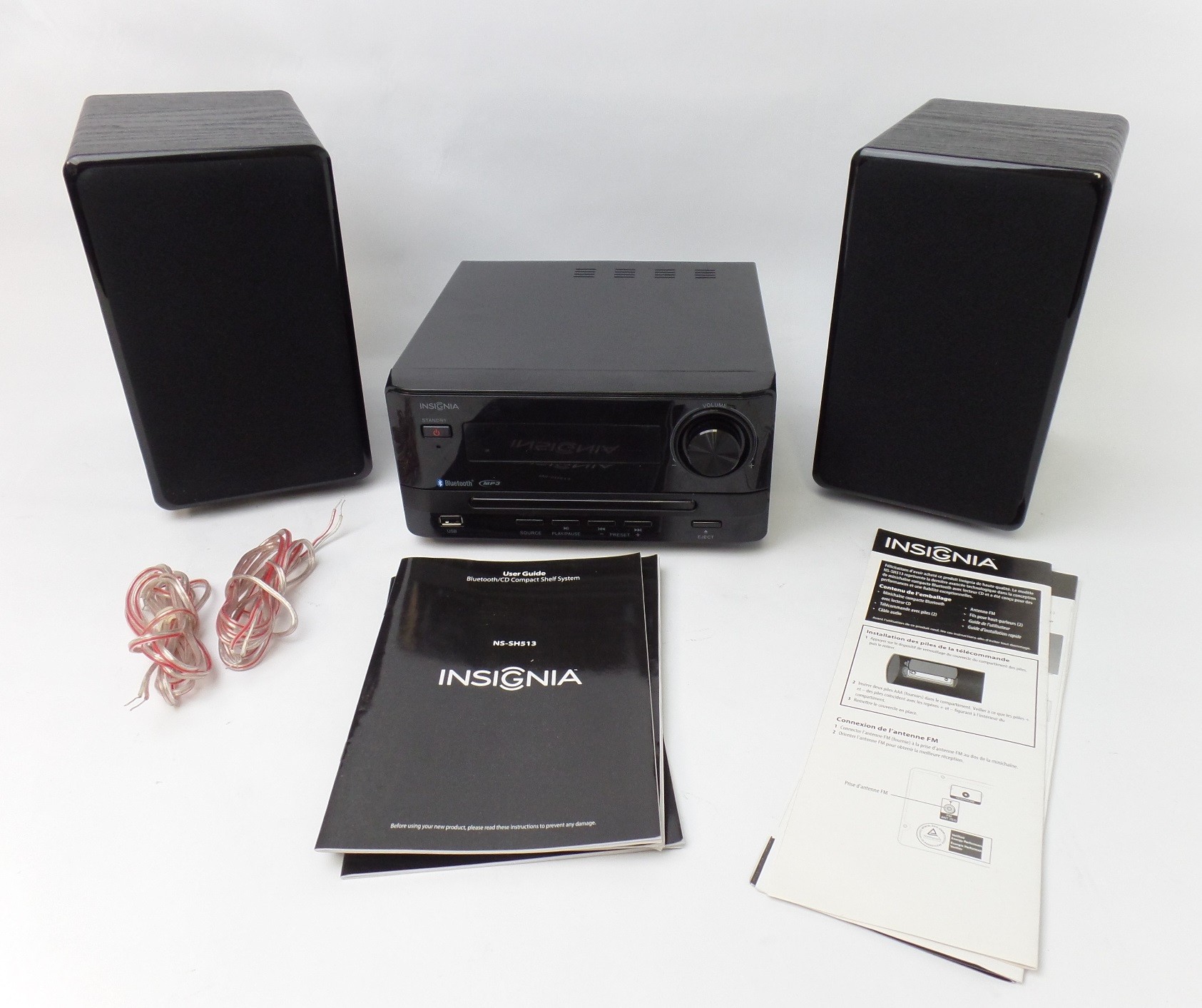 Insignia Ns Sh513 Bluetooth Cd Compact Shelf System Speakers U