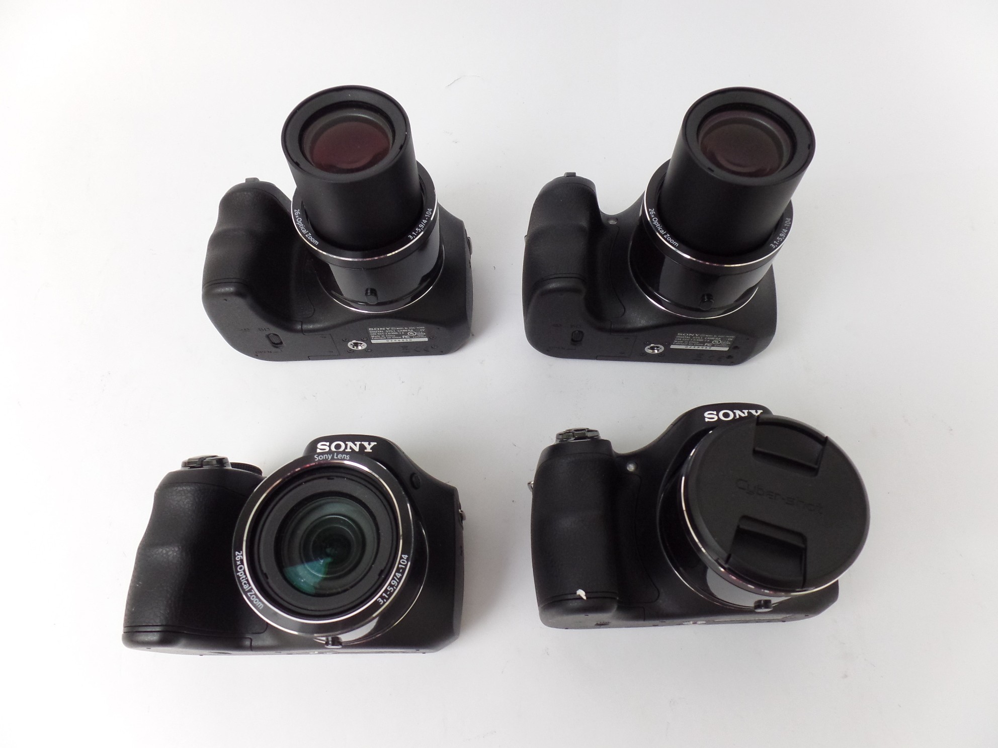 Read: untested Lot of 4 Sony Digital Still Cameras DSC-H200 20.1MP For Parts