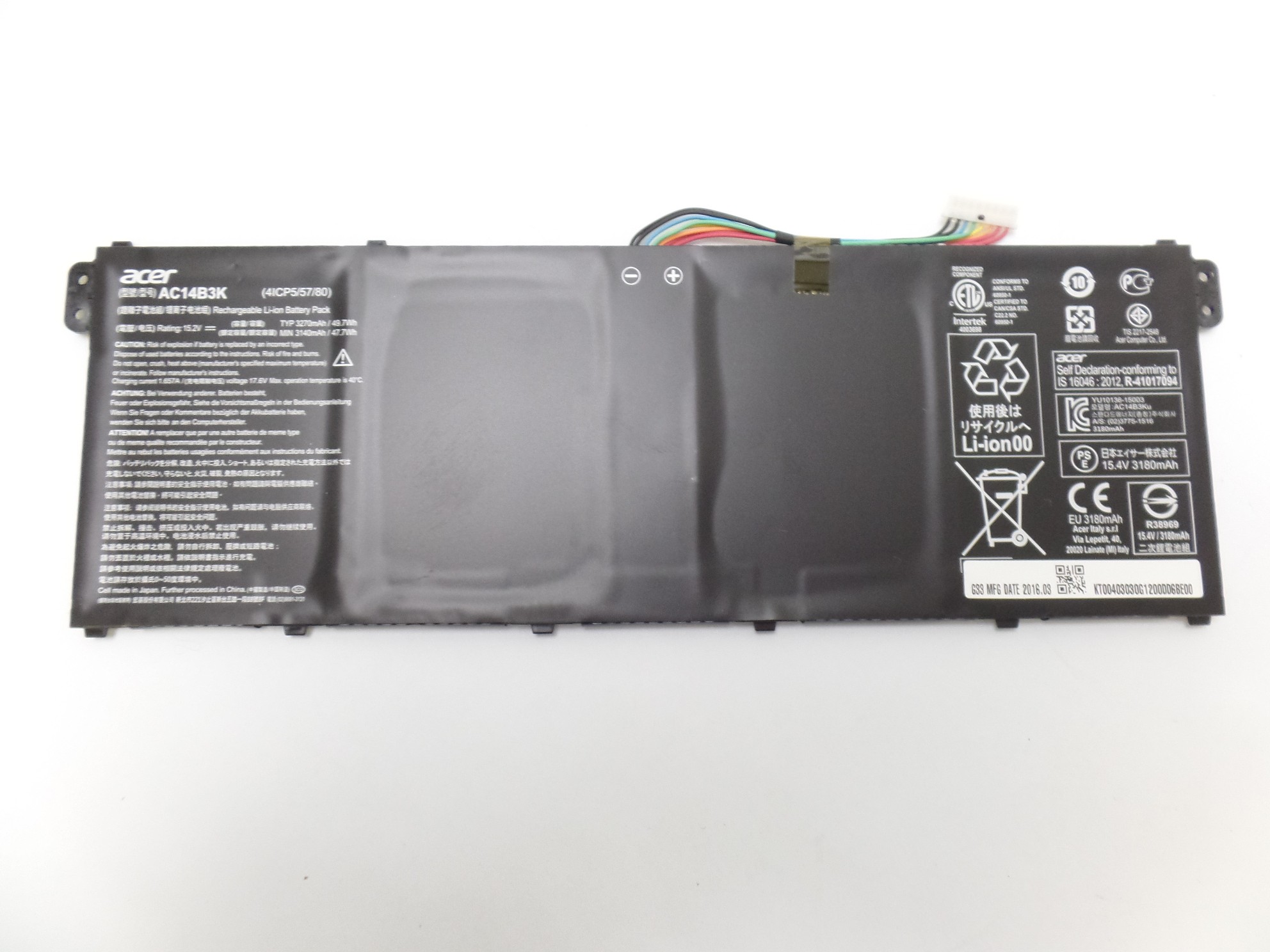 OEM Genuine Battery AC14B3K for Acer C730E-C555 