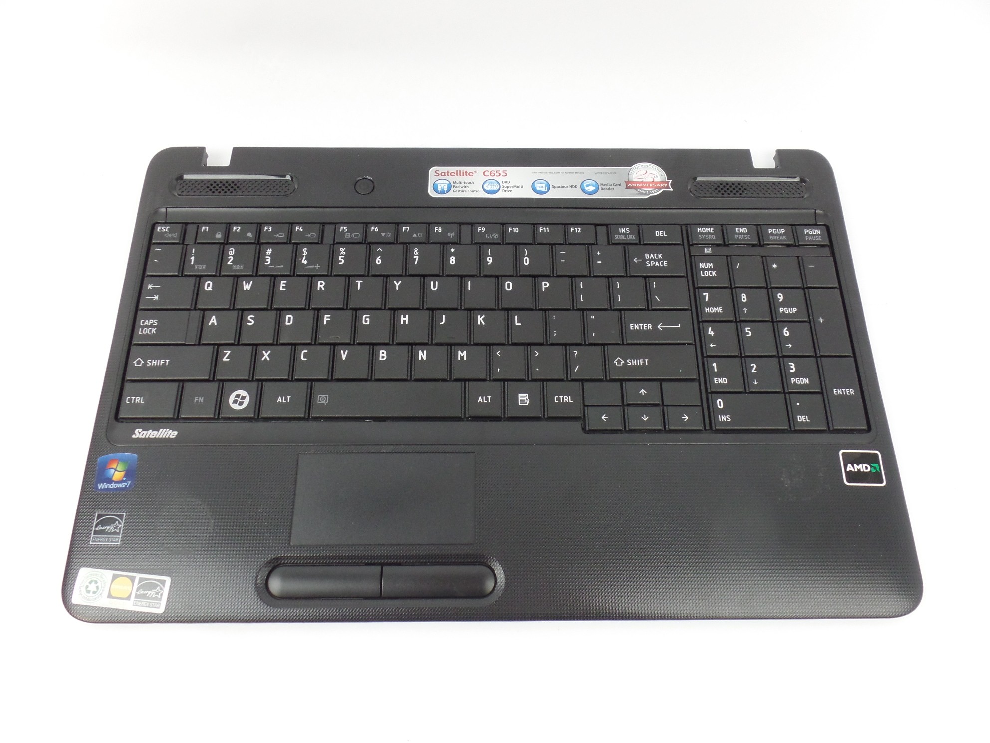 OEM Palmrest Keyboard Touchpad for Toshiba Satellite C655 C655D B0452201