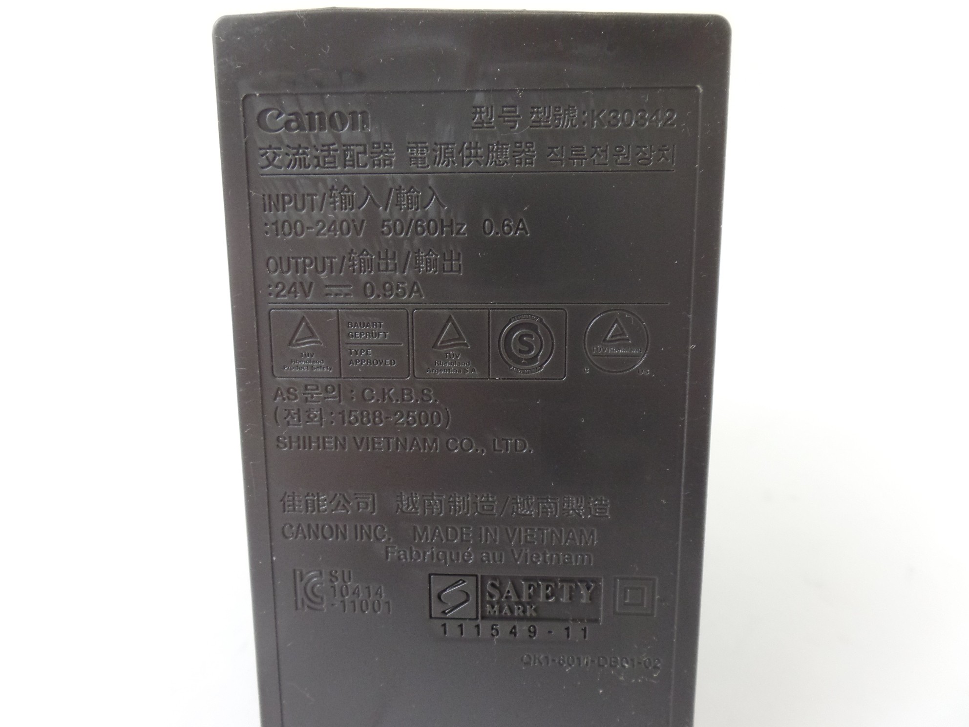 OEM Canon AC Power Adapter K30342 For Canon PIXMA MX432 MX439 MX452 Printer