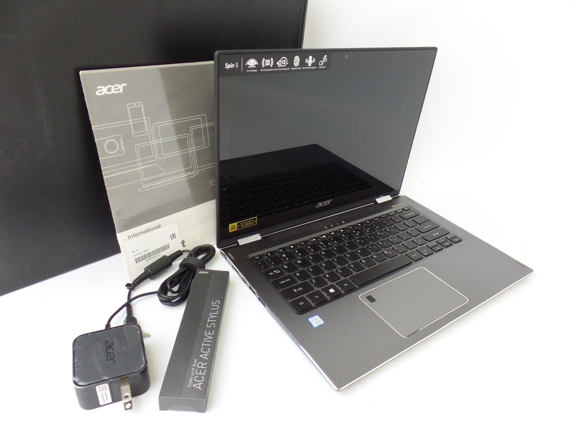 Acer Spin 5 13.3" FHD Touch i5-8250U 8GB 256GB W10H SP513-52N-552K 2in1 Laptop O