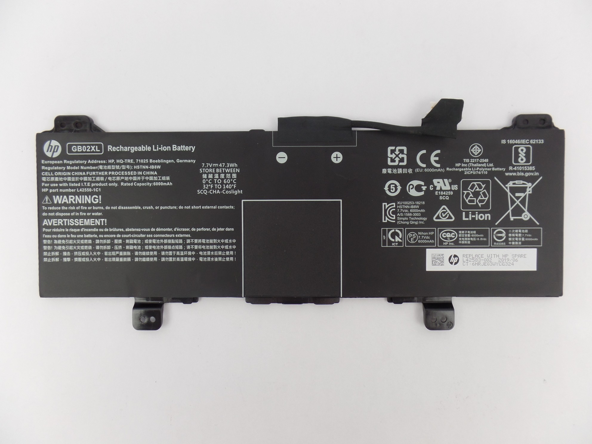 OEM Genuine Battery GB02XL L42583-002 for HP Chromebook 11 G6 EE