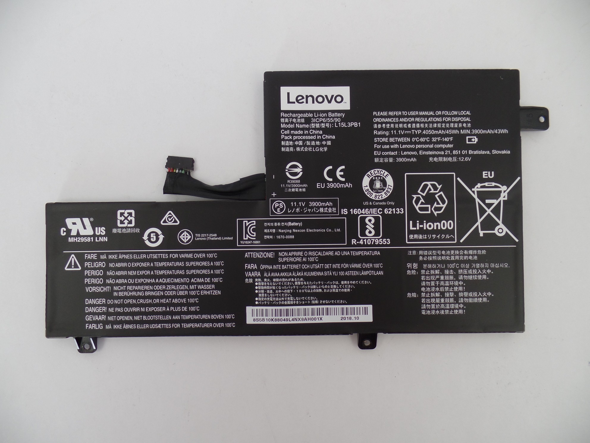 OEM Genuine Battery L15L3PB1 for Lenovo Chromebook C330 81HY 300E 81H0