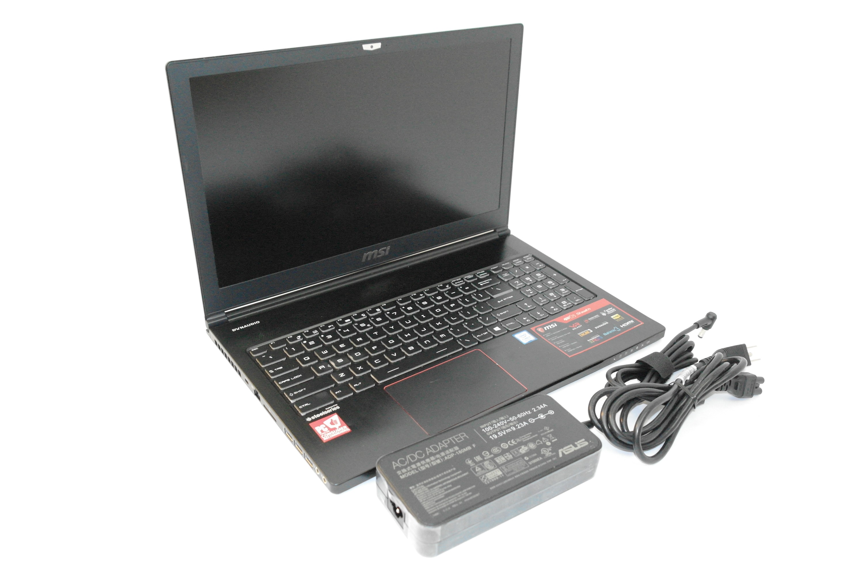 MSI Stealth GS63 8RE 15.6" FHD i7-8750H 16GB 1TB 256GB GTX1060 6GB W10 Laptop U1