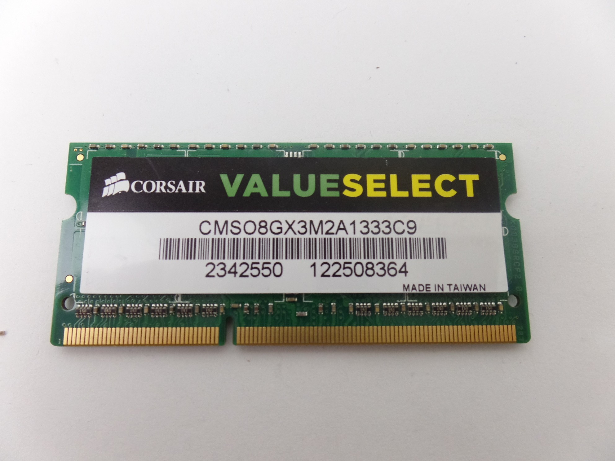 Corsar 8GB PC3-10600 1333 MHz  SODIMM RAM Laptop Memory DDR3 CMSO8GX3M2A1333C9