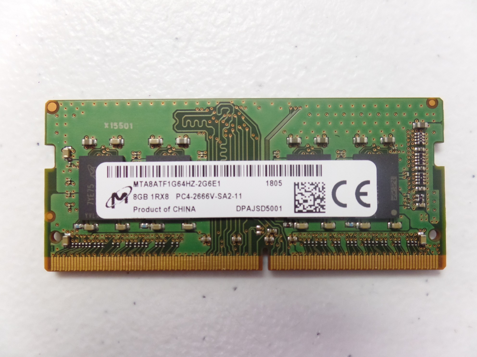 Micron 8GB DDR4 PC4-2666V-SA2-11 2666MHz SODIMM Laptop RAM MTA8ATF1G64HZ-2G6E1