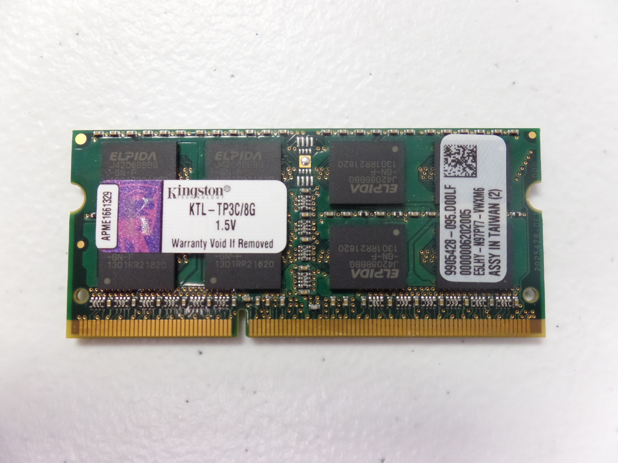 Kingston 8GB  KTL-TP3C SODIMM RAM Laptop Memory 1.5V DDR3