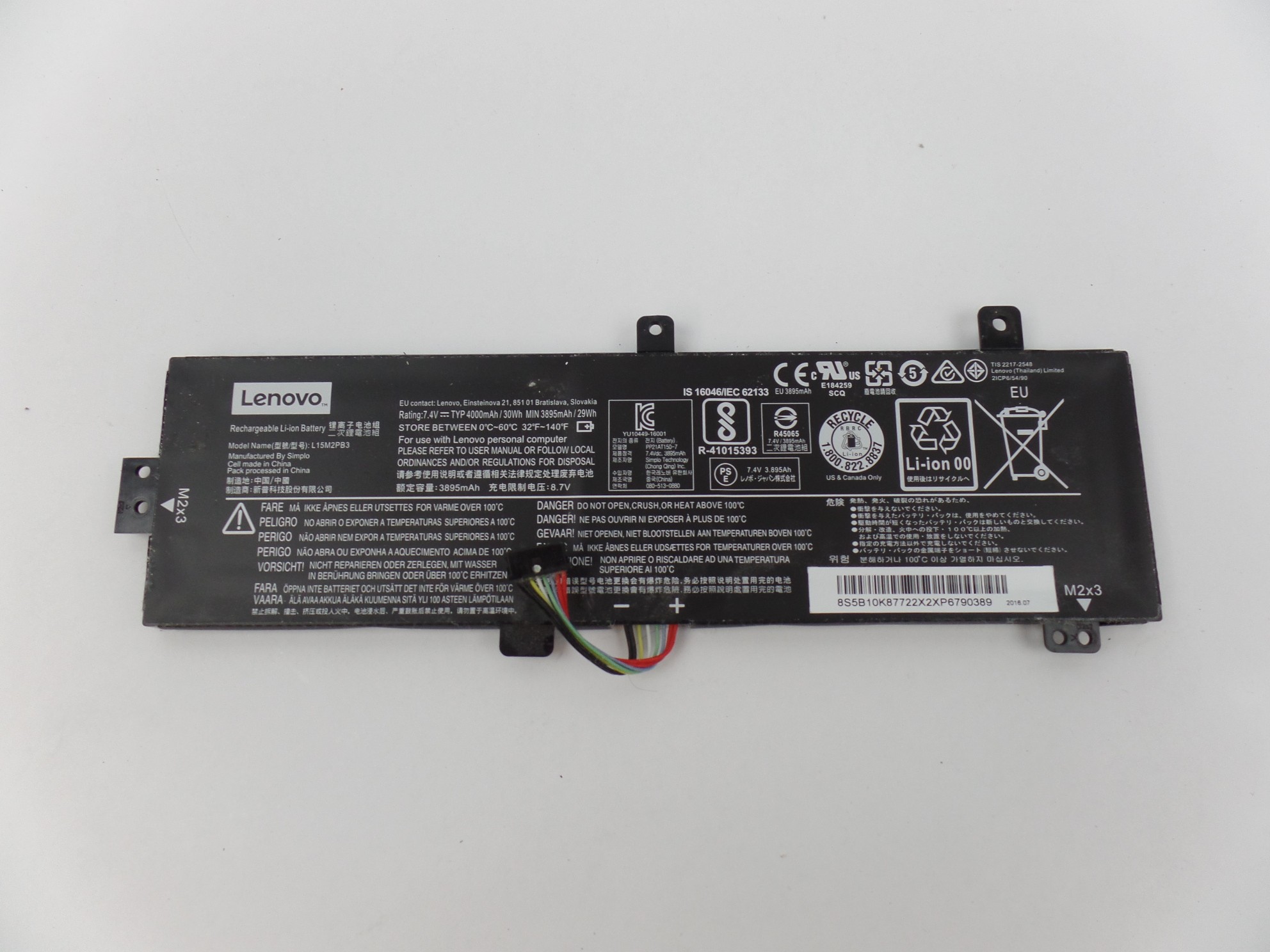 OEM Genuine Battery for Lenovo 310 Touch-15IKB L15M2PB3