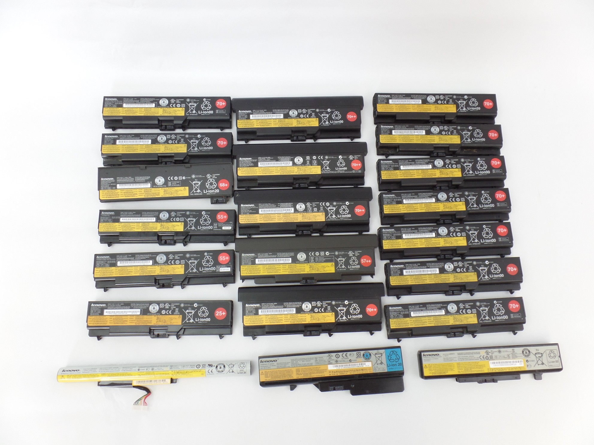 Lot of 55 Miscellaneous Laptop Batteries for Lenovo Asus For Parts #1