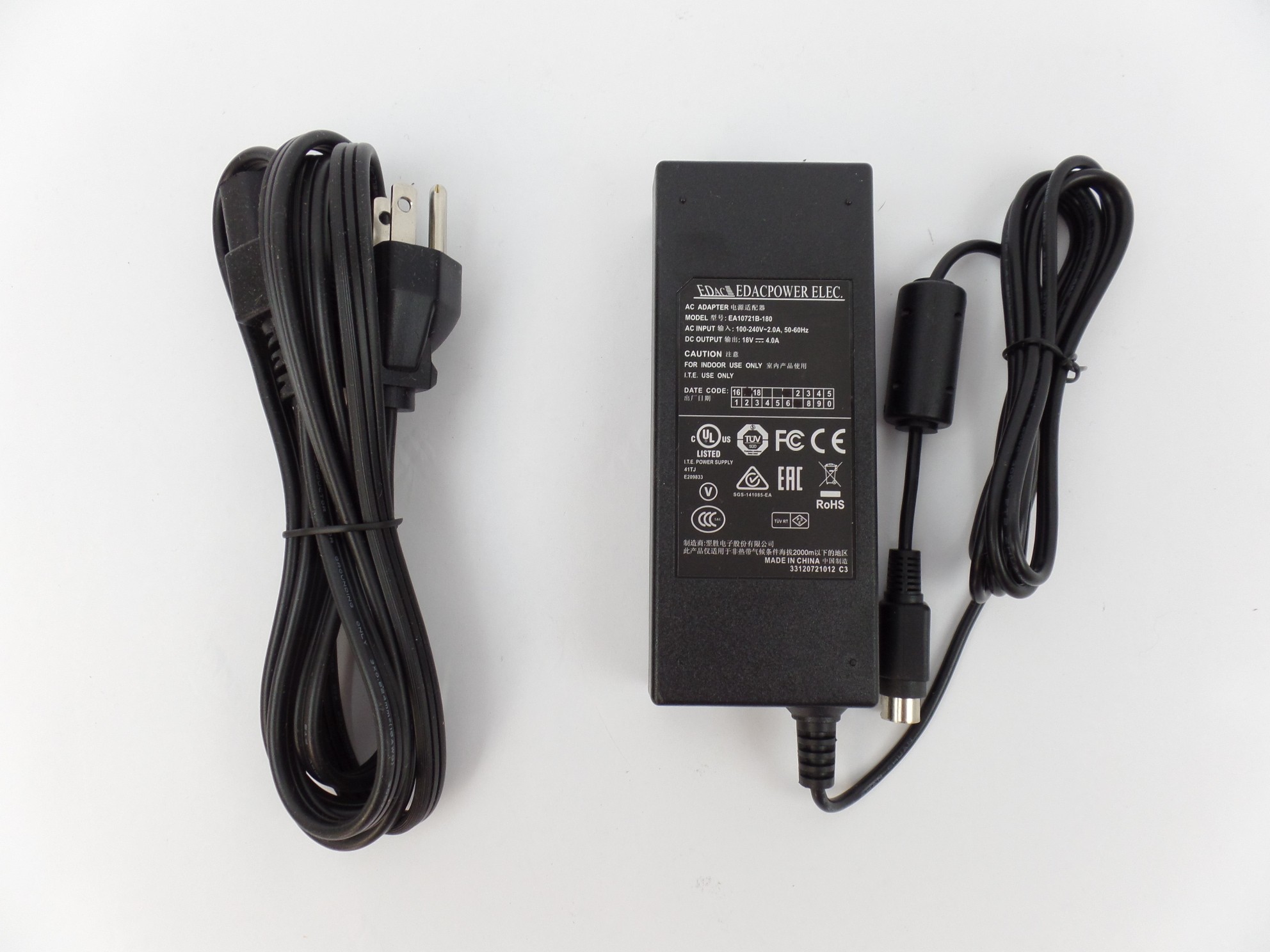 Replacement 4-pin 18V 4A Power Supply Charger Adapter