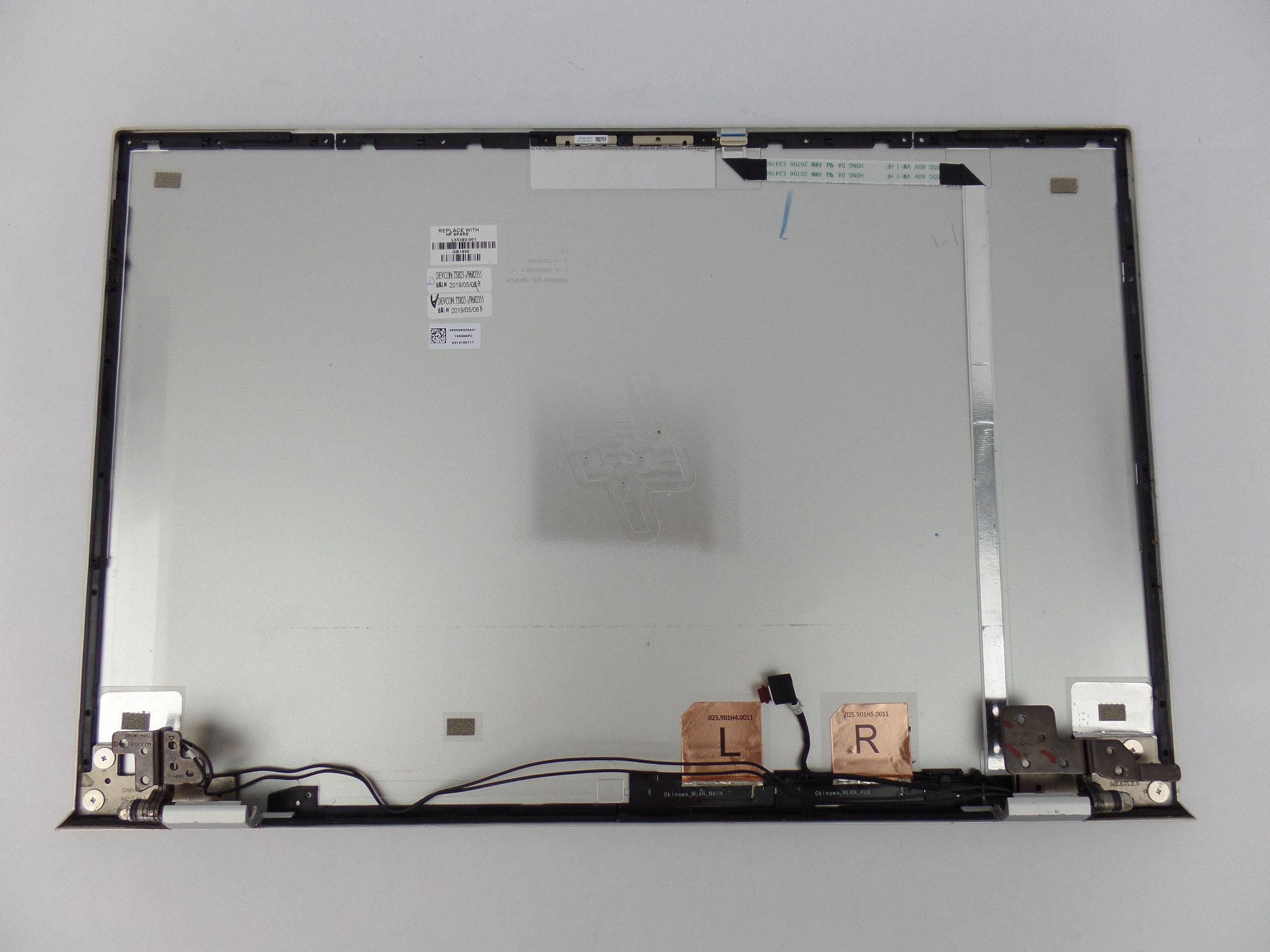 LCD Top Cover Enclosure+Hinges+Web Cam L55393-001 for HP Envy 17m-CE0013DX
