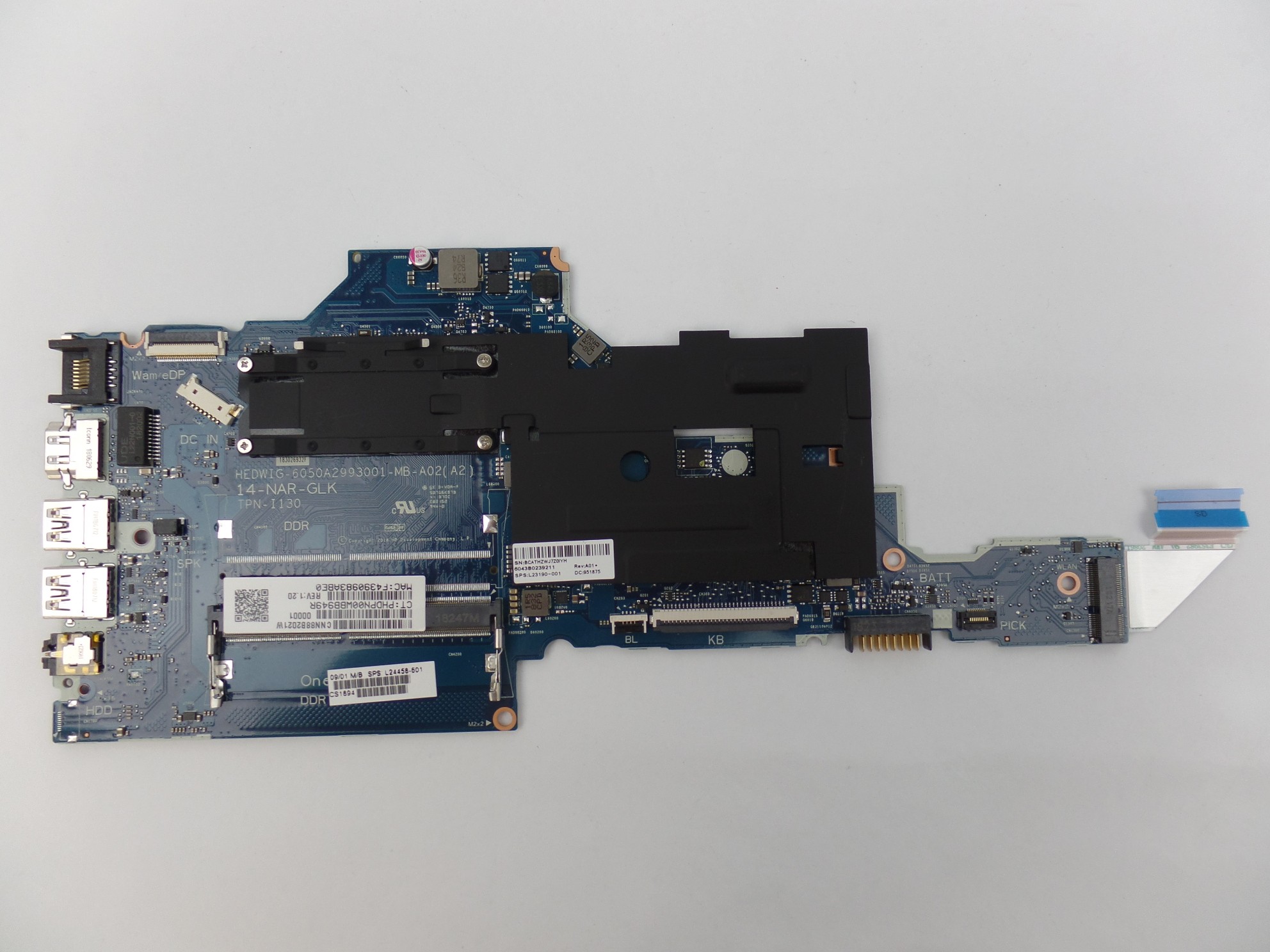 OEM Motherboard for HP 14-df0013ds Celeron N4000 1.1GHz L23190-001