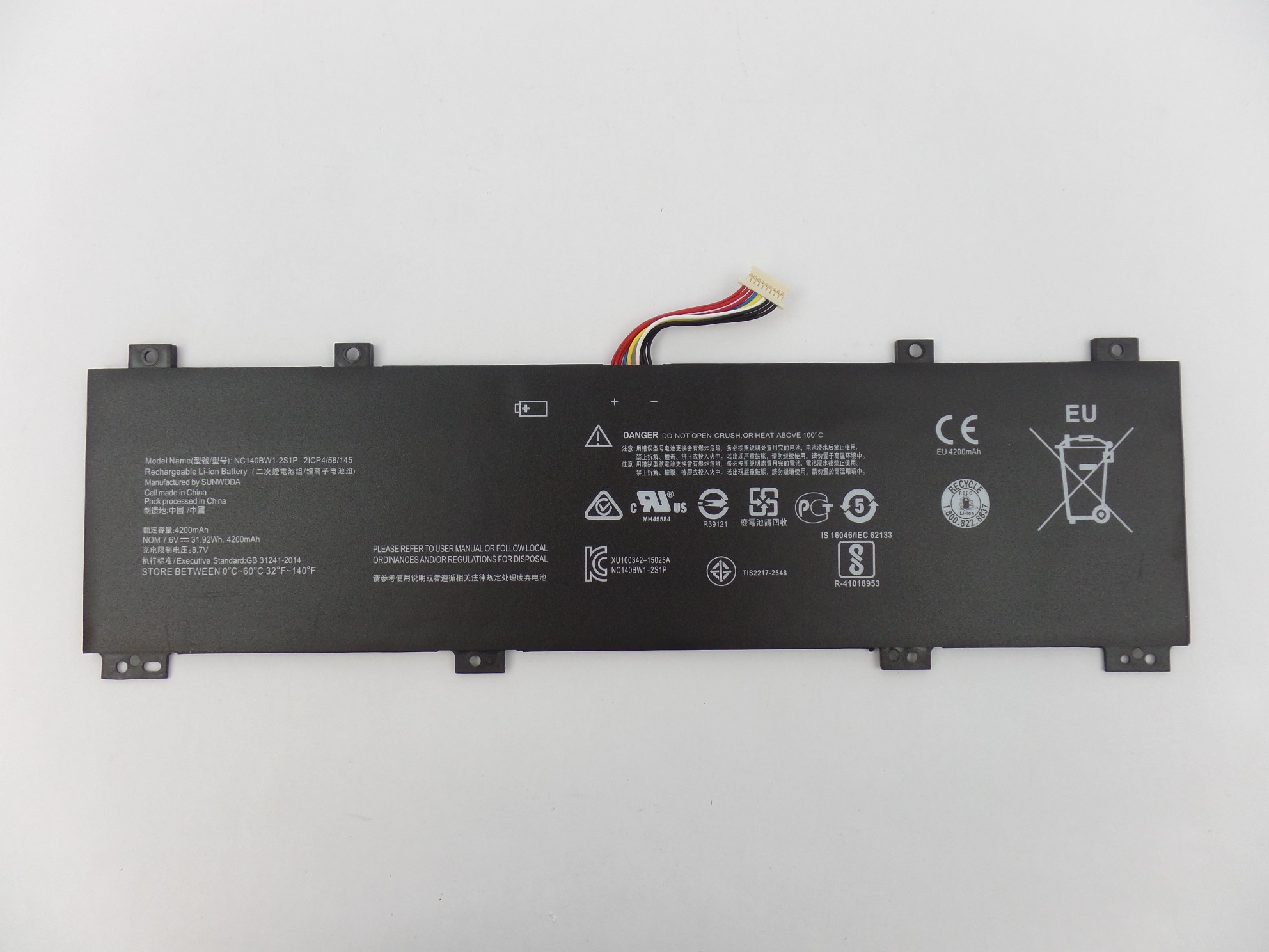 Replacement Battery 100S-NC140BW1 2ICP4/58/145 for Lenovo IdeaPad 100S-14IBR