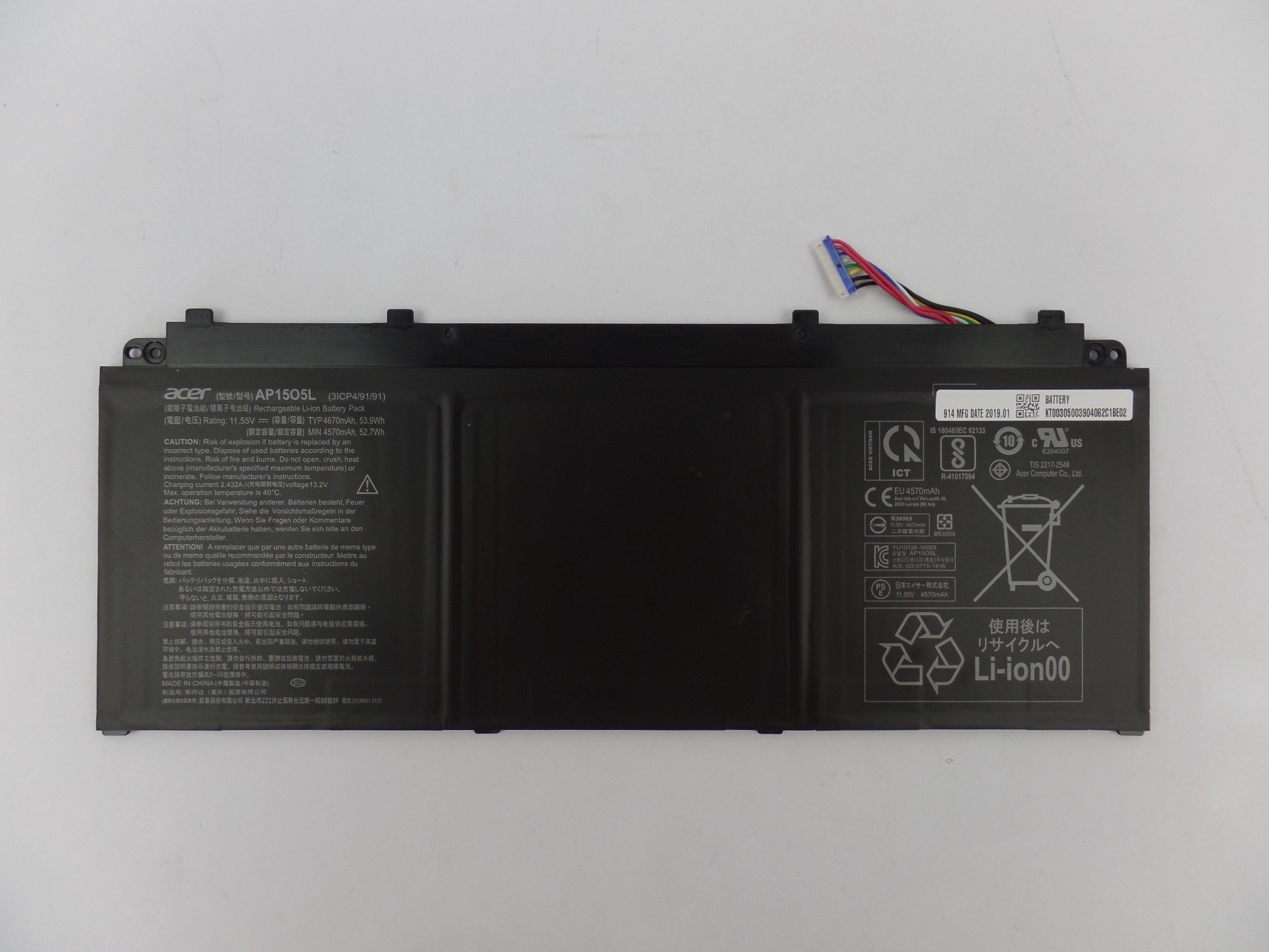 OEM Genuine Battery AP15O5L for Acer Chromebook CB315-2H-455L