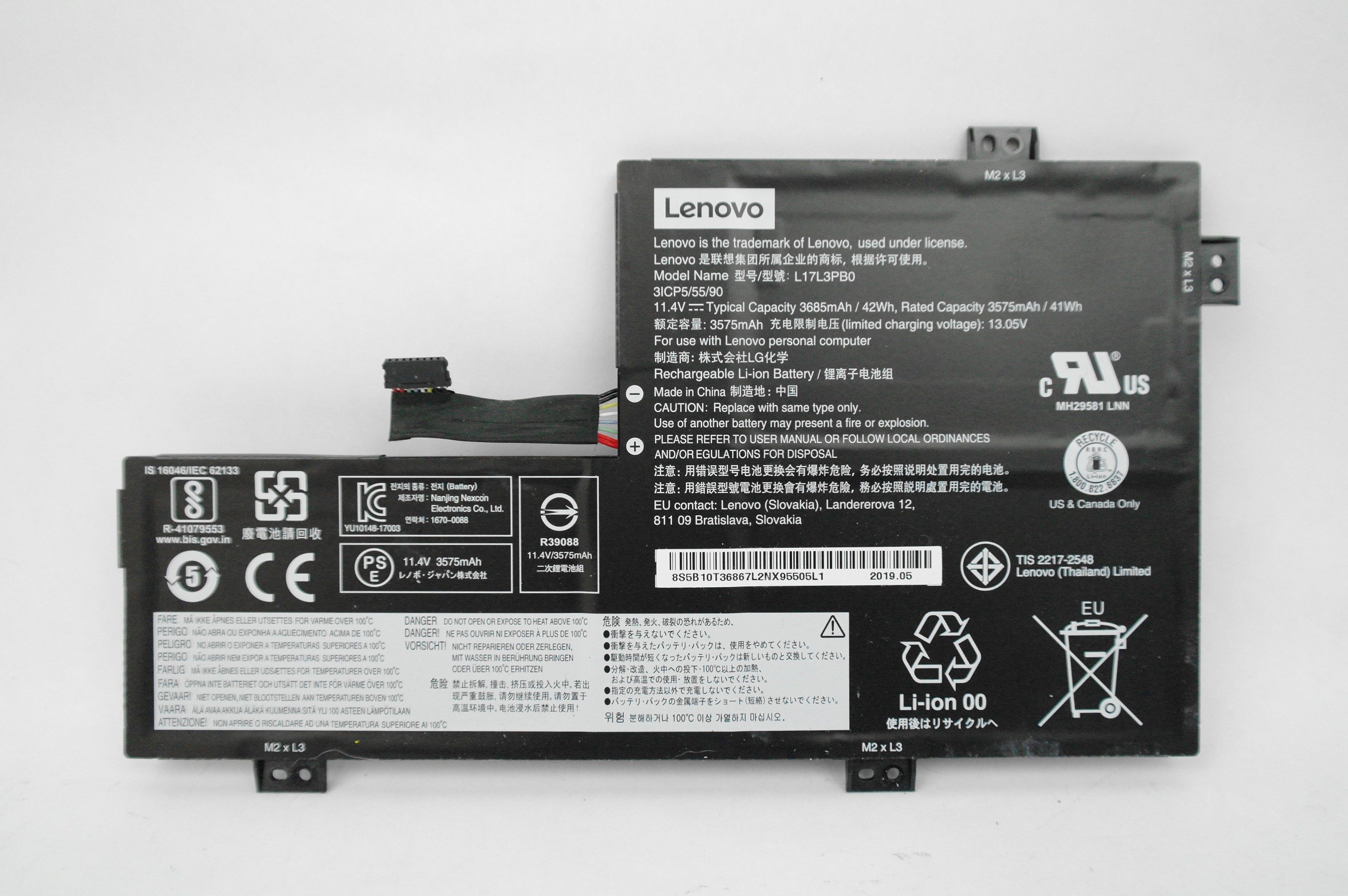 OEM Genuine Battery L17L3PB0 for Lenovo Chromebook 300e 81QC 