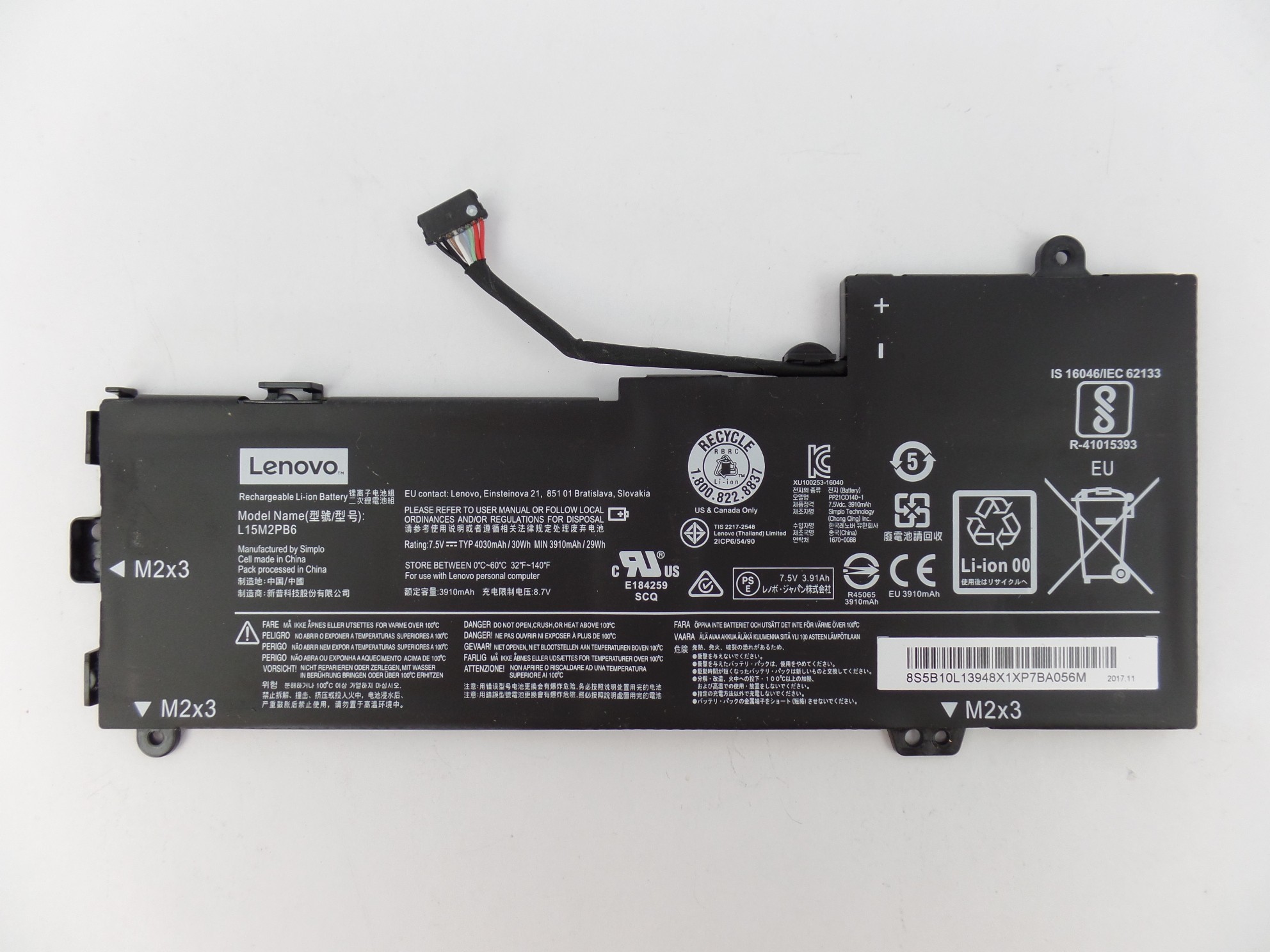 OEM Genuine Battery 8S5B10L13948 L15M2PB6 for Lenovo Flex 4-1130