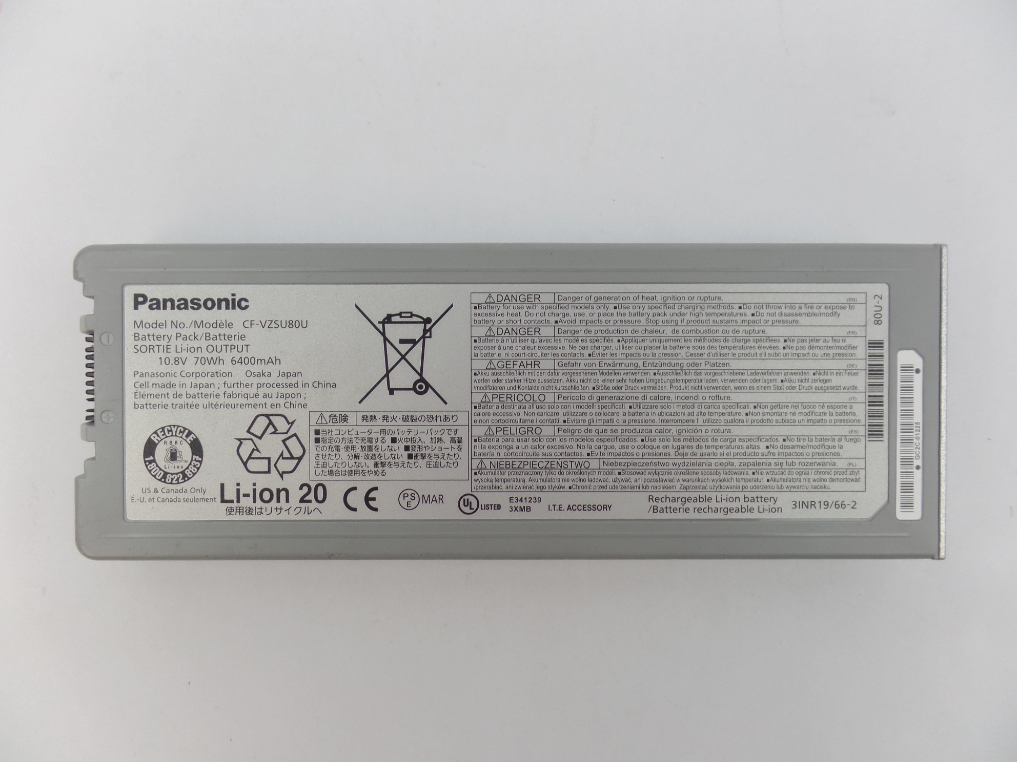 OEM Genuine Battery CF-VZSU80U for Panasonic Toughbook CF-C2