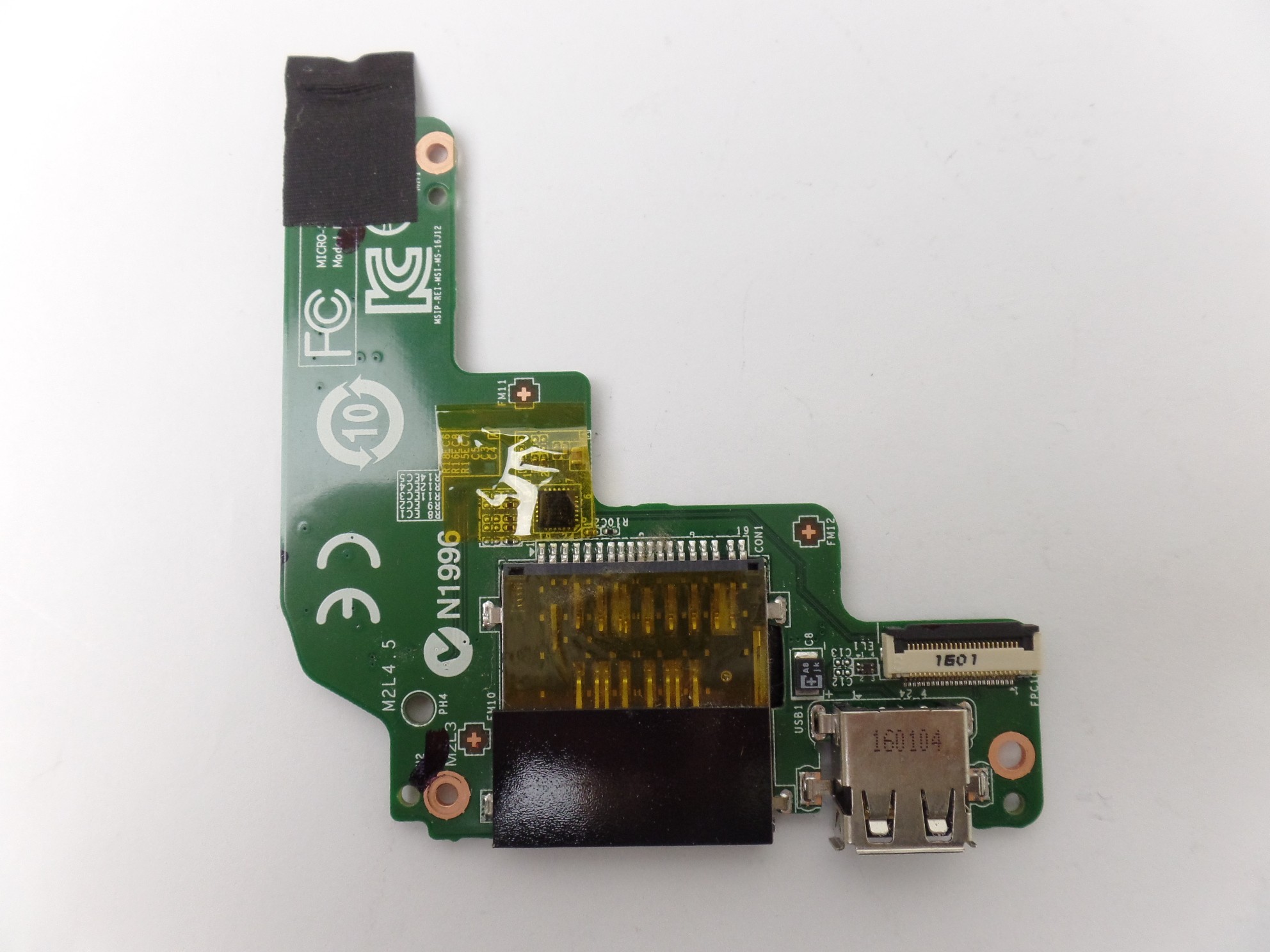 OEM USB Card Reader Media Button Board W/ Cable MS-16J12 for MSI GE62 6QF 